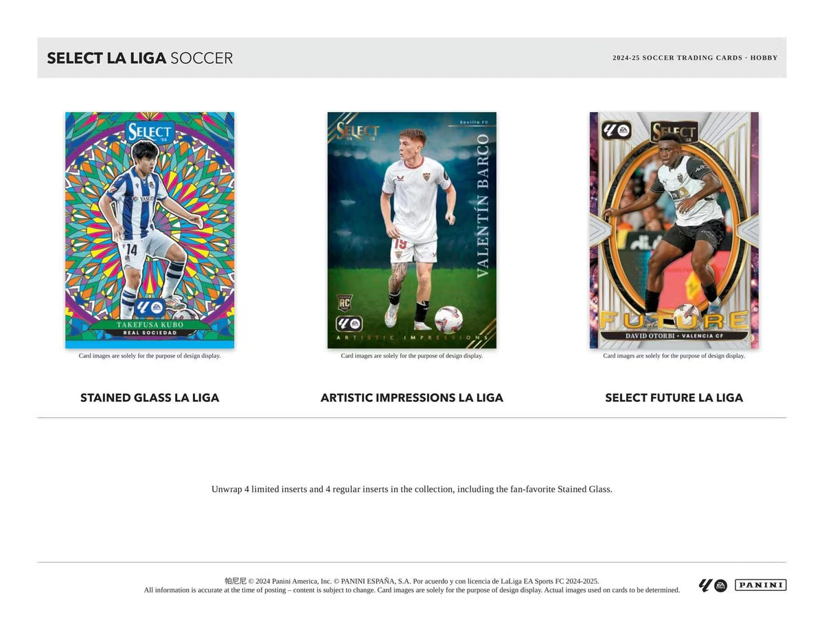 2024/25 Panini Select La Liga Soccer Hobby Trading Card Box (Three Autographs or Memorabilia Cards Per Box)