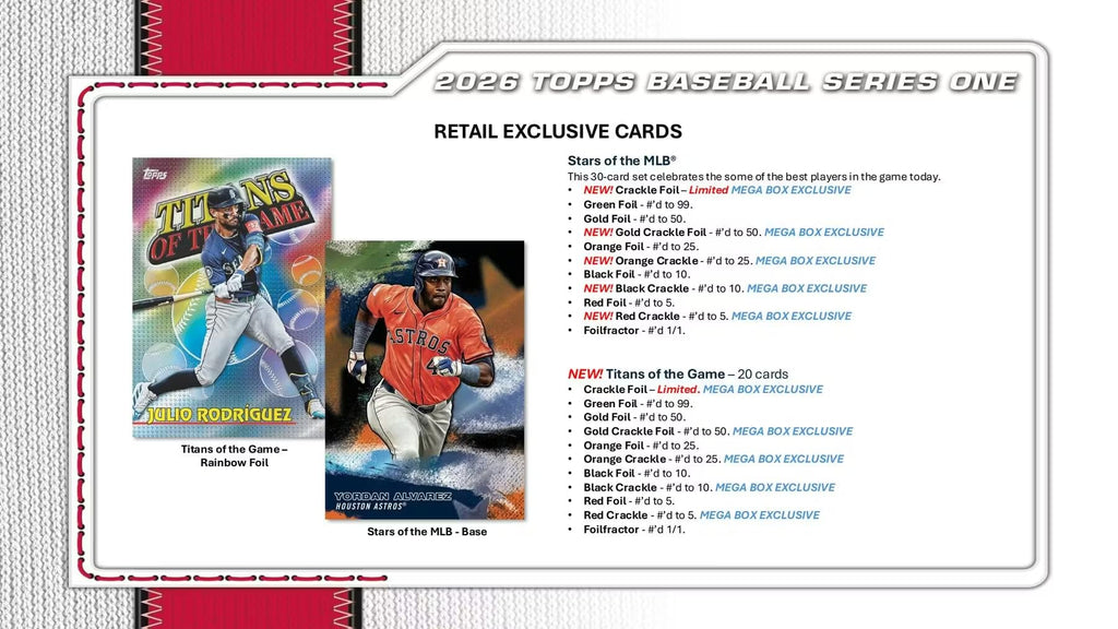 2026 Topps Series 1 Baseball Fanatics Blaster Trading Card Box (2-3 Spring Training Base Card Parallels Per Box)