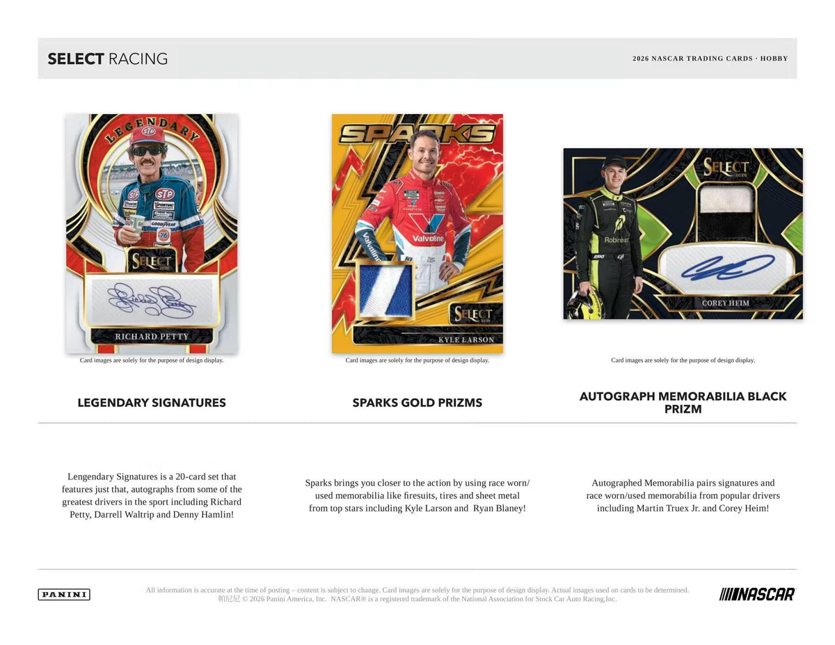 2026 Panini Select NASCAR Racing Hobby Box