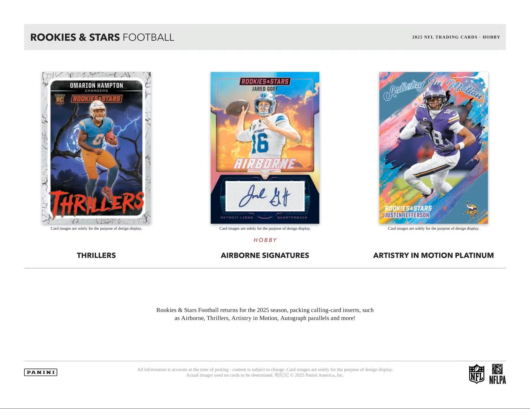 Panini 2025 Rookies & Stars Football Hobby Box