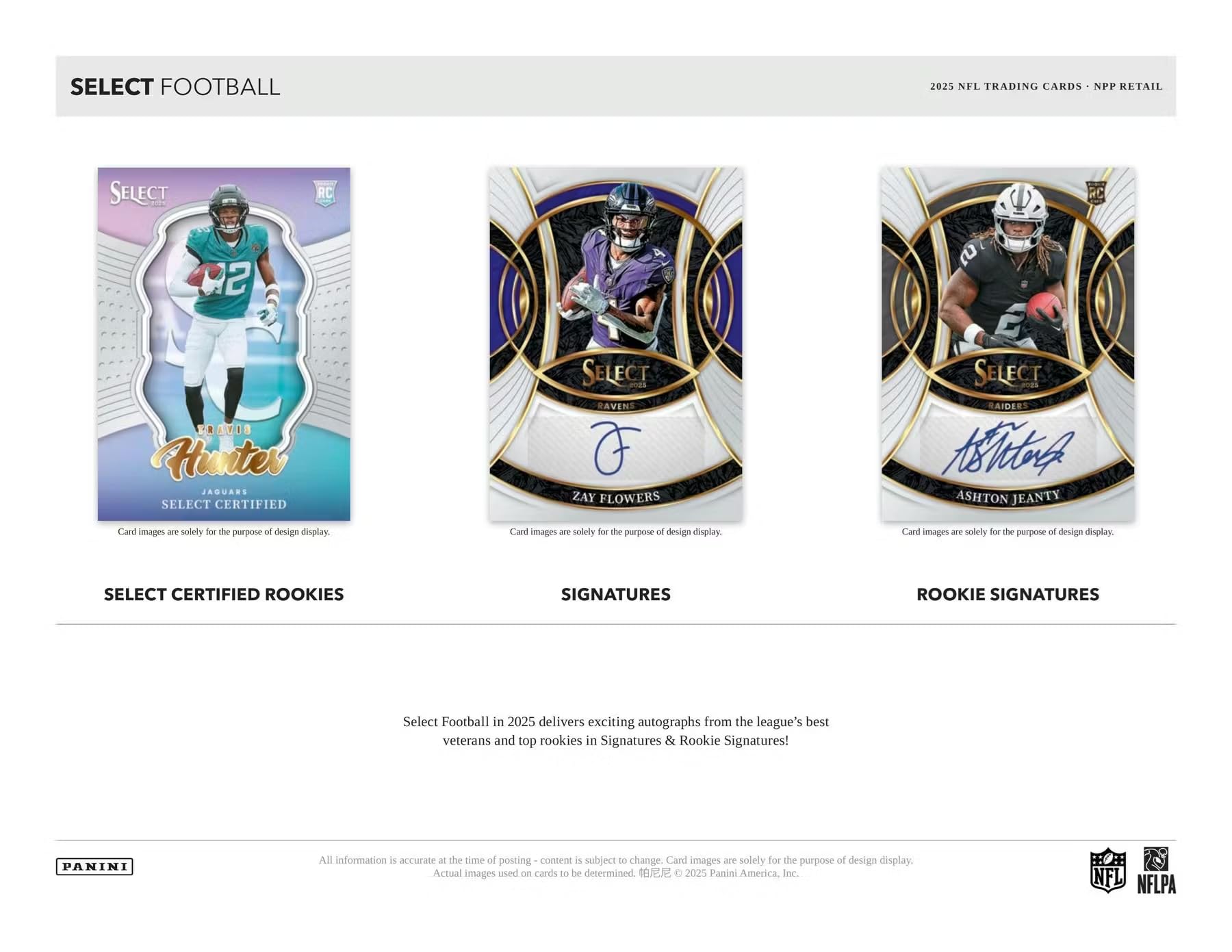 2025 Panini Select Football Blaster Box Trading Card Box (1 Silver Shock Parallel Per Box)(3 Red & Blue Prizm Shock Parallels Per Box)