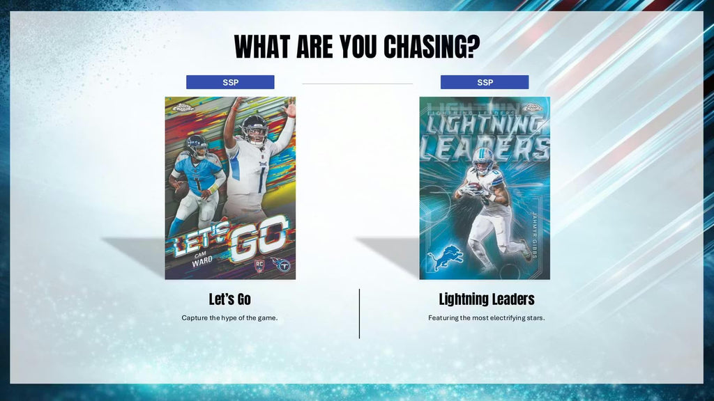 2025 Topps Chrome Football Hobby Trading Card Box (1 Autograph or Autograph Relic Per Box)