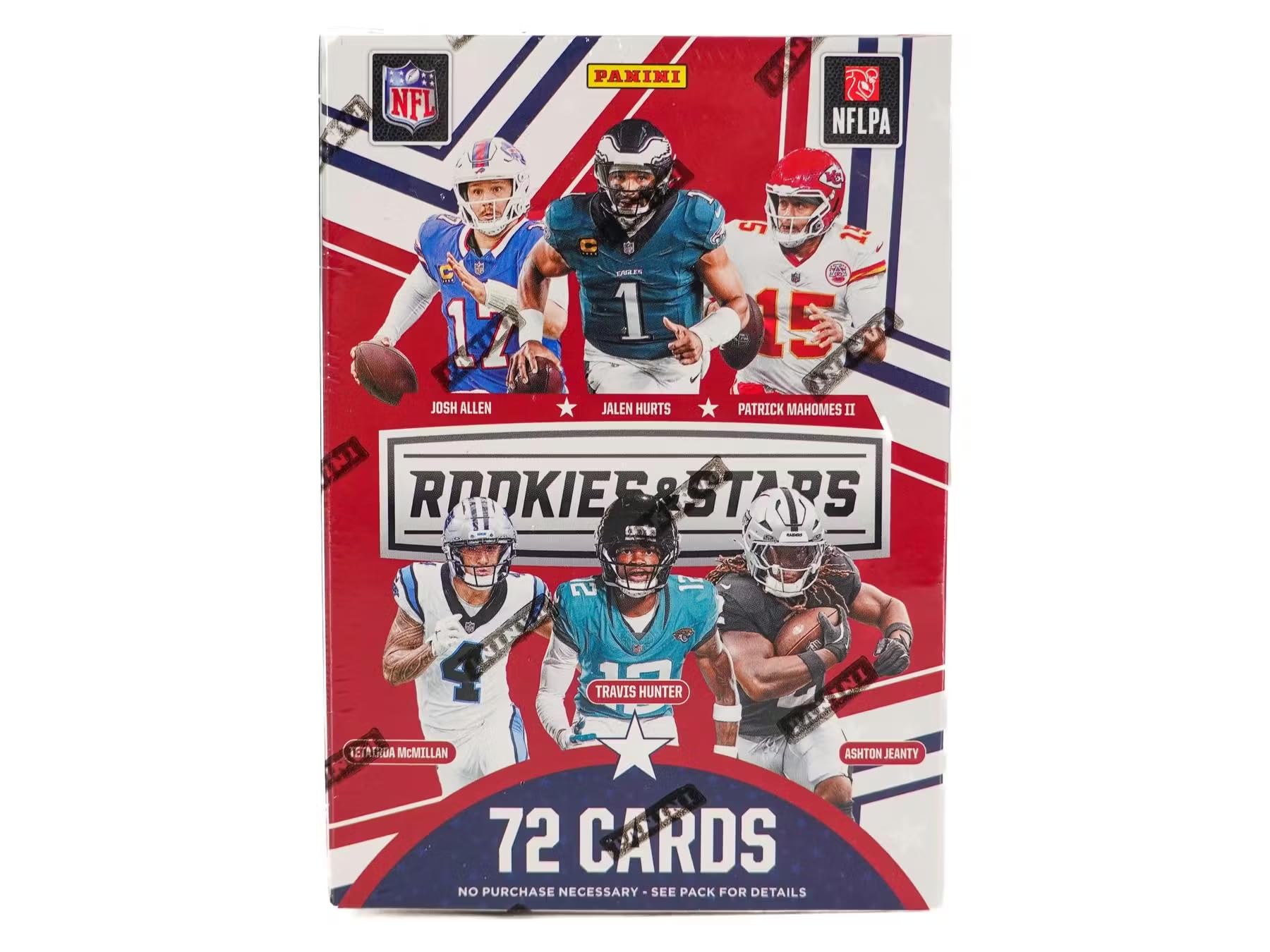 2025 Panini Rookies & Stars Football 6-Pack Hobby Blaster Trading Card Box (1 Autograph or Memorabilia Card Per Box)