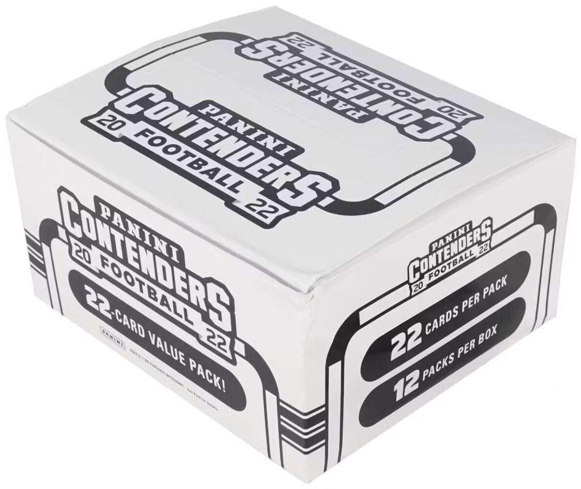 2022 Panini Contenders NFL Football VALUE/CELLO box (12 pks/bx, Boxes were not factory wrapped by Panini).