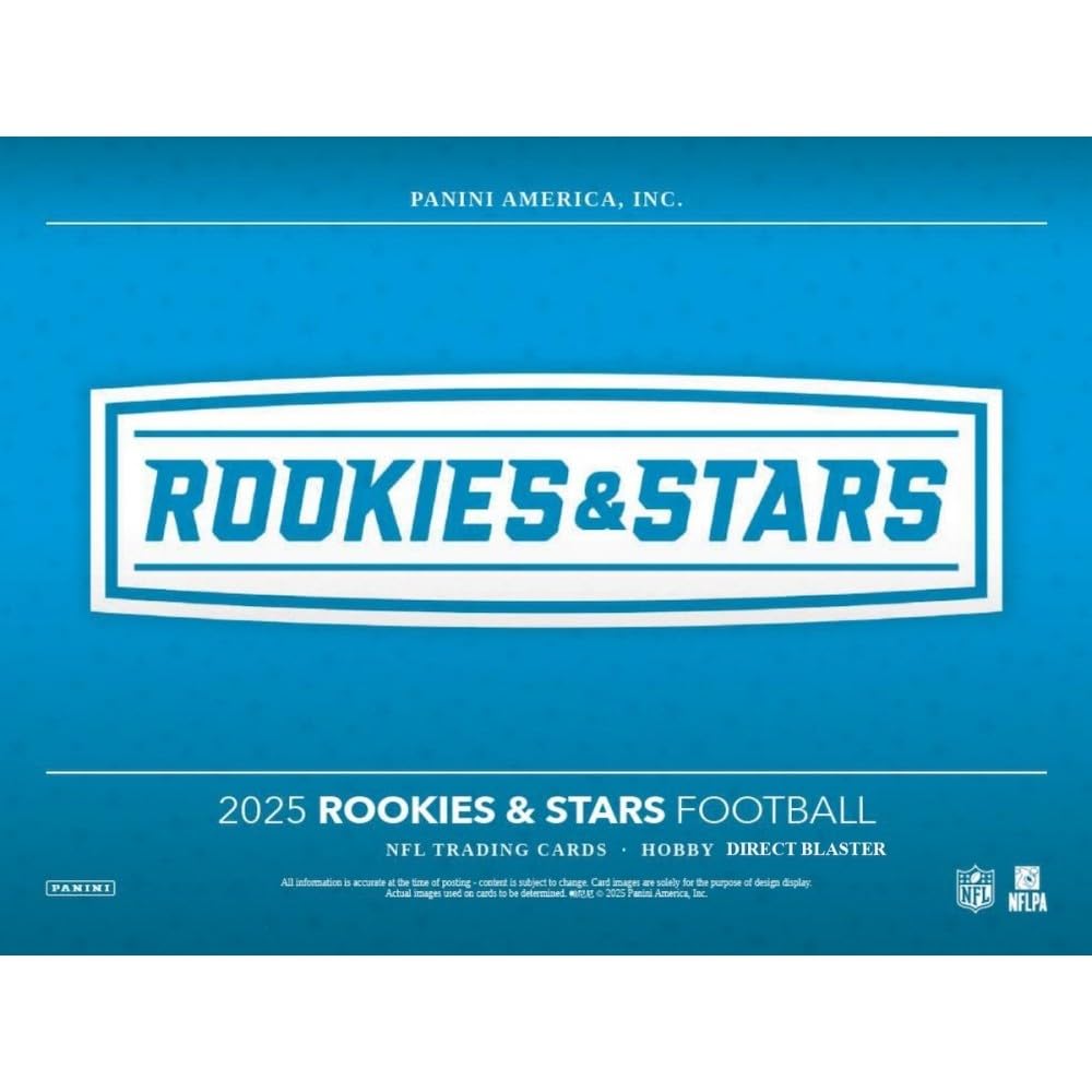2025 Panini Rookies & Stars Football 6-Pack Hobby Blaster Trading Card Box (1 Autograph or Memorabilia Card Per Box)
