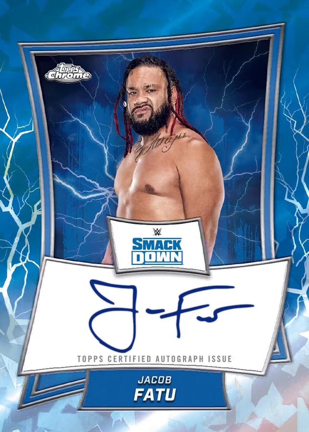 2025 Topps Chrome WWE Sapphire Edition Wrestling Hobby Box (One Chrome Autograph Card Per Box)