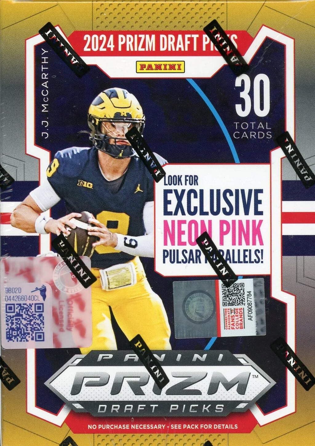 2024 Panini Prizm Draft Picks Football 6-Pack Hobby Blaster Trading Card Box (Exclusive Neon Pink Pulsar Parallels!)